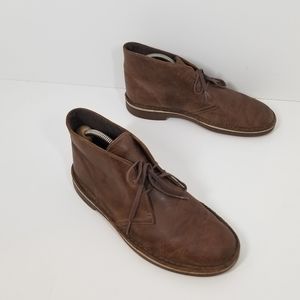 Clarks Dessert Brown Leather Chukka Boots Men Size 8.5M